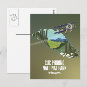 Cartão Postal Mapa do Parque Nacional Cuc Phuong Vietnam