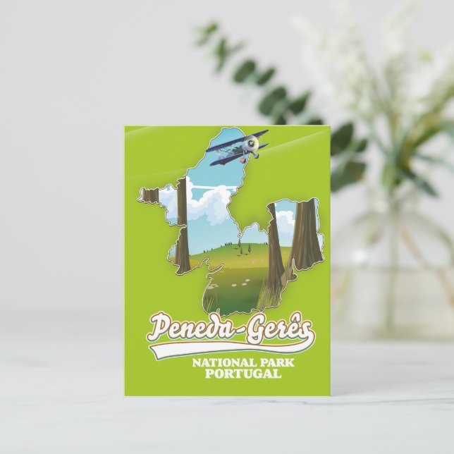 Cartão Postal Mapa do Parque Nacional da Peneda-gerês Portugal (Em pé/Frente)