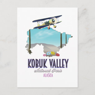 Cartão Postal Mapa do parque nacional Kobuk Valley Alasca