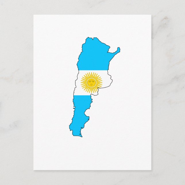 Cartão Postal Mapa do pavilhão da Argentina (Frente)