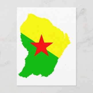 Cartão Postal Mapa do pavilhão da Guiana Francesa