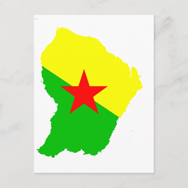 Cartão Postal Mapa do pavilhão da Guiana Francesa (Frente)