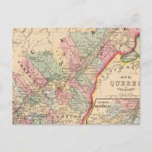 Cartão Postal Mapa do Quebec por Mitchell