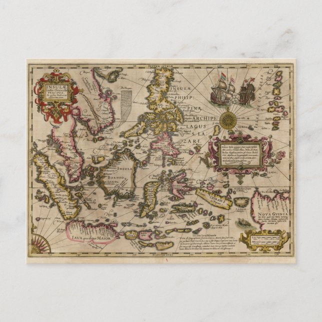 Cartão Postal Mapa do Renascimento 1613 (Frente)