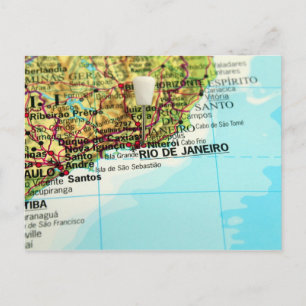 Cartão Postal Mapa do Rio de Janeiro