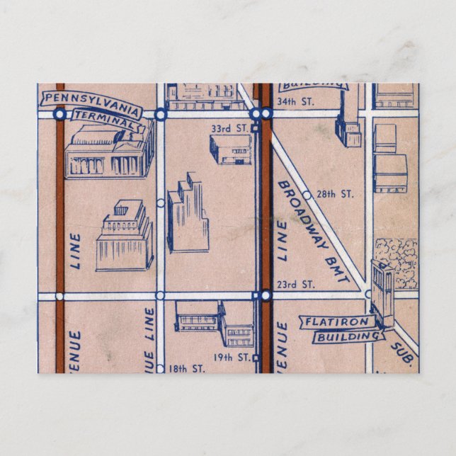 CARTÃO POSTAL MAPA DO SUBSÍDIO DE NOVA IORQUE, 1940 2 (Frente)