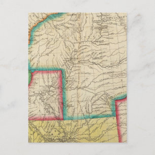 Cartão Postal Mapa Do Território Do Arkansas