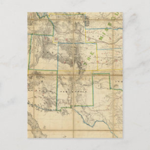 Cartão Postal Mapa Do Território Dos Estados Unidos 2