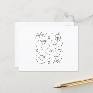 Cartão Postal Mapa do tesouro do Little Explorer