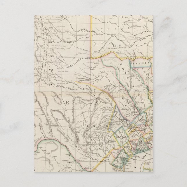 Cartão Postal Mapa do Texas (Frente)