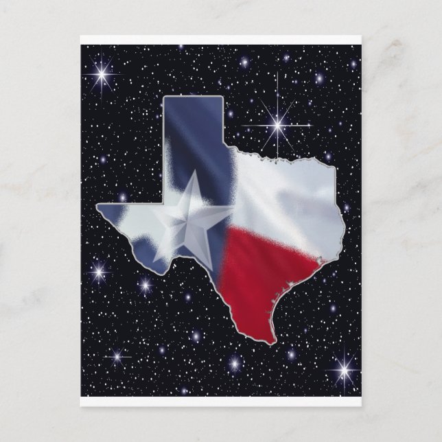 Cartão Postal Mapa do Texas (Frente)