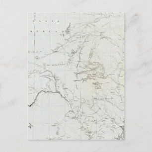 Cartão Postal Mapa do Texas e parte do Novo México