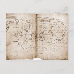 Cartão Postal Mapa do Vinland