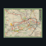 Cartão Postal Mapa dos Caminhos de Ferro Subterrâneos de Londres<br><div class="desc">"Caminhos de ferro subterrâneos de Londres. George Philip & Son Ltd.". Mapa a cores do sistema ferroviário londrino a partir de 1912,  por George Philip & Son Ltd. e London Underground Railways. Mostrando as rotas do Subsolo,  estações e outros caminhos de ferro. Inclui referência. 11615002, jp2</div>