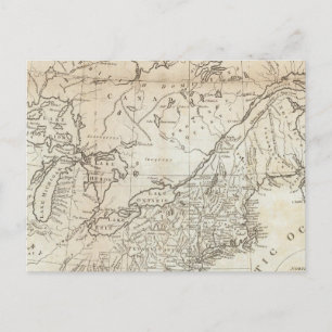Cartão Postal Mapa dos Estados do Norte e do Médio Oriente