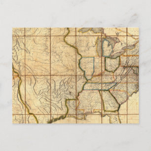 Cartão Postal Mapa dos Estados Unidos 3