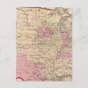 Cartão Postal Mapa dos Estados Unidos 5