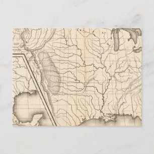 Cartão Postal Mapa dos Estados Unidos e do Texas