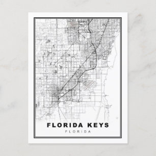 Cartão Postal Mapa dos Florida Keys