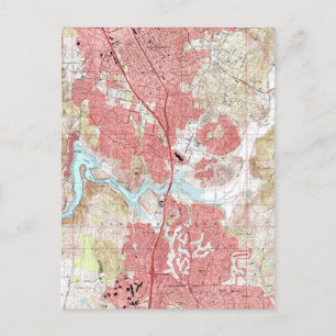 Cartão Postal Mapa Escondido California (1996)