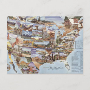 Cartão Postal "Mapa Espelho da América" - Pontos de Referência