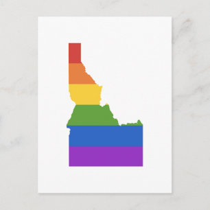 Cartão Postal Mapa gay dos EUA Estado de Idaho