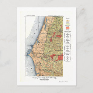 Cartão Postal Mapa Geológico dos EUA
