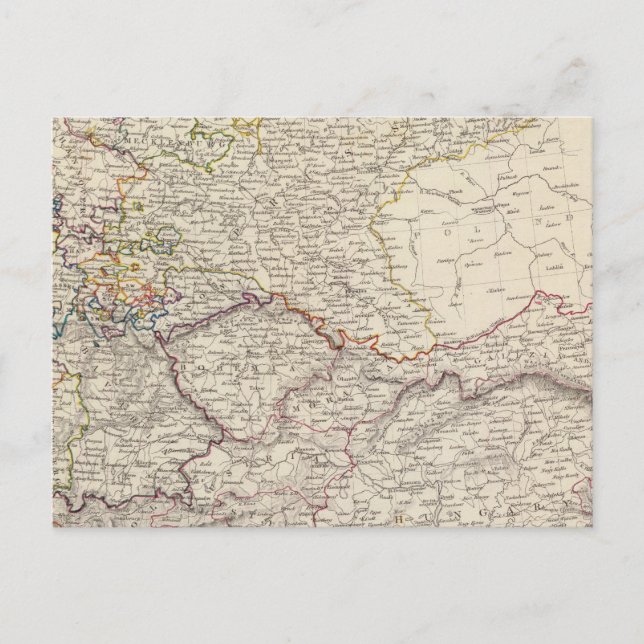 Cartão Postal mapa geral da Alemanha (Frente)