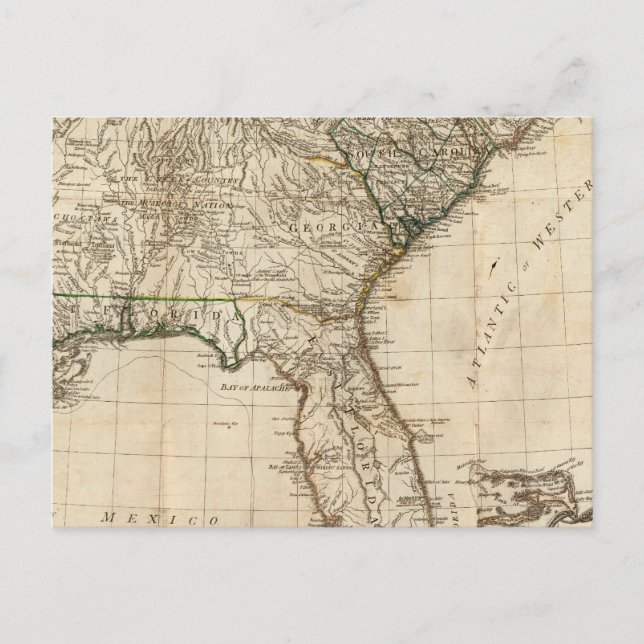 Cartão Postal Mapa Geral das Colônias do Sul do Reino Unido (Frente)