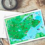 Cartão Postal Mapa Ilustrado da Fife Coastal Path Scotland<br><div class="desc">Veja este legal mapa ilustrado do Caminho Costeiro de Fife na Escócia. Você pode caminhar por este maravilhoso caminho parando através das cidades e passando por um campo verde. Pare ao longo do caminho para ver os barcos passando ou veja um dos muitos arco-íris. Você caminhou por esse caminho? Visite...</div>