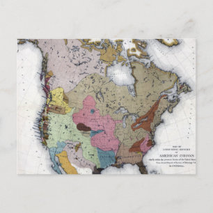 CARTÃO POSTAL MAPA: ÍNDIOS AMERICANOS 3