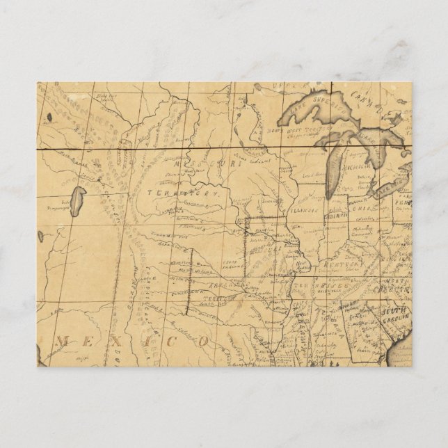 Cartão Postal Mapa Infantil dos Estados Unidos (Frente)