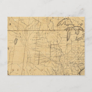Cartão Postal Mapa Infantil dos Estados Unidos