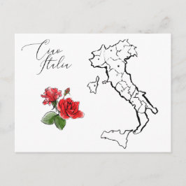 Cartão Postal *~* Mapa italiano da língua italiana na Itália