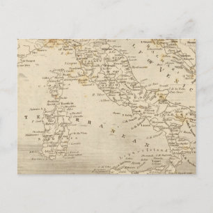 Cartão Postal Mapa italiano de Arrowsmith