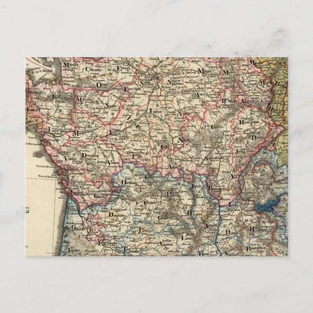 Cartão Postal Mapa linguístico da França (Frente)