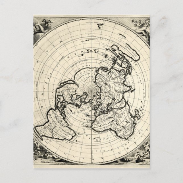 Cartão Postal Mapa mais antigo (Frente)