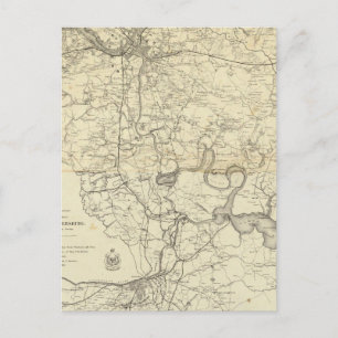 Cartão Postal Mapa Militar dos Estados Unidos