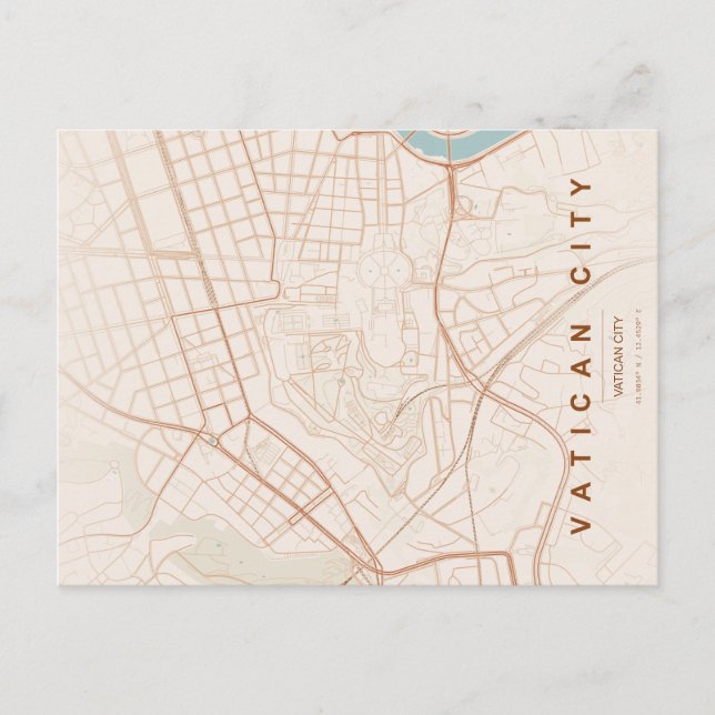 Cartão Postal Mapa Mínimo do Vaticano em Postcard (Frente)