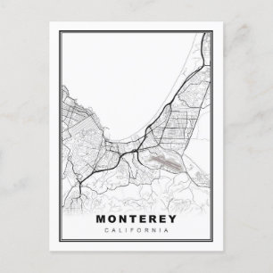 Cartão Postal Mapa Monterey