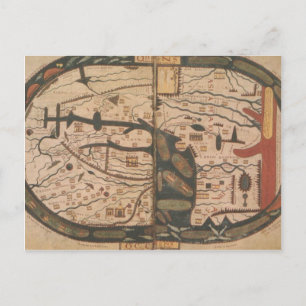 Cartão Postal Mapa mundial