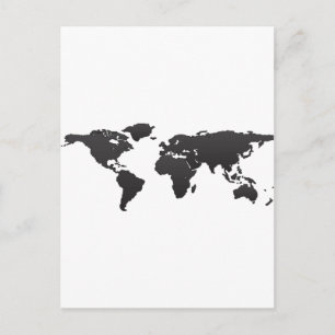 Cartão Postal Mapa Mundial