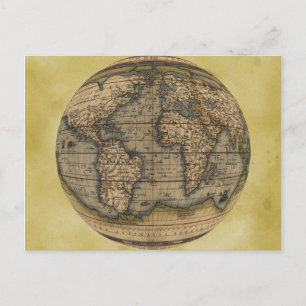 Cartão Postal Mapa Mundial Ortelius