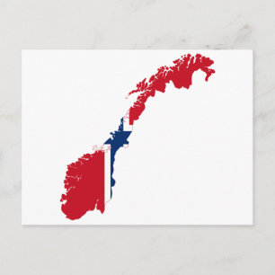 CARTÃO POSTAL MAPA NORUEGA