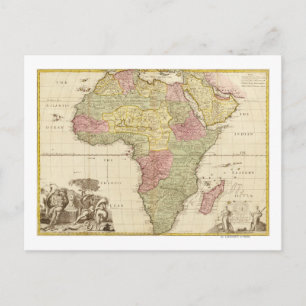 Cartão Postal Mapa Panoramico da ÁfricaÁfrica 3