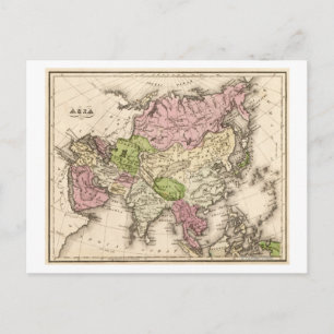 Cartão Postal Mapa Panoramico da ÁsiaÁsia 8