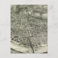 Mapa Pictórico Antigo de Cincinnati (1900)
