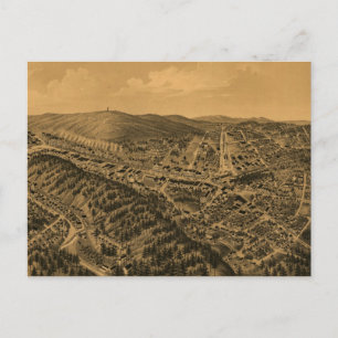 Cartão Postal Mapa Pictórico Vintage de Primaveras Quentes AR (