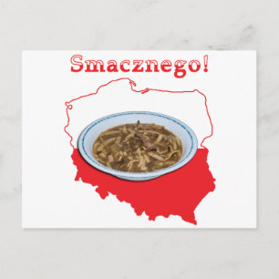 Cartão Postal Mapa Polonês de Czarnecki Smacznego