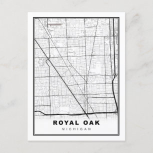 Cartão Postal Mapa Real de Oak